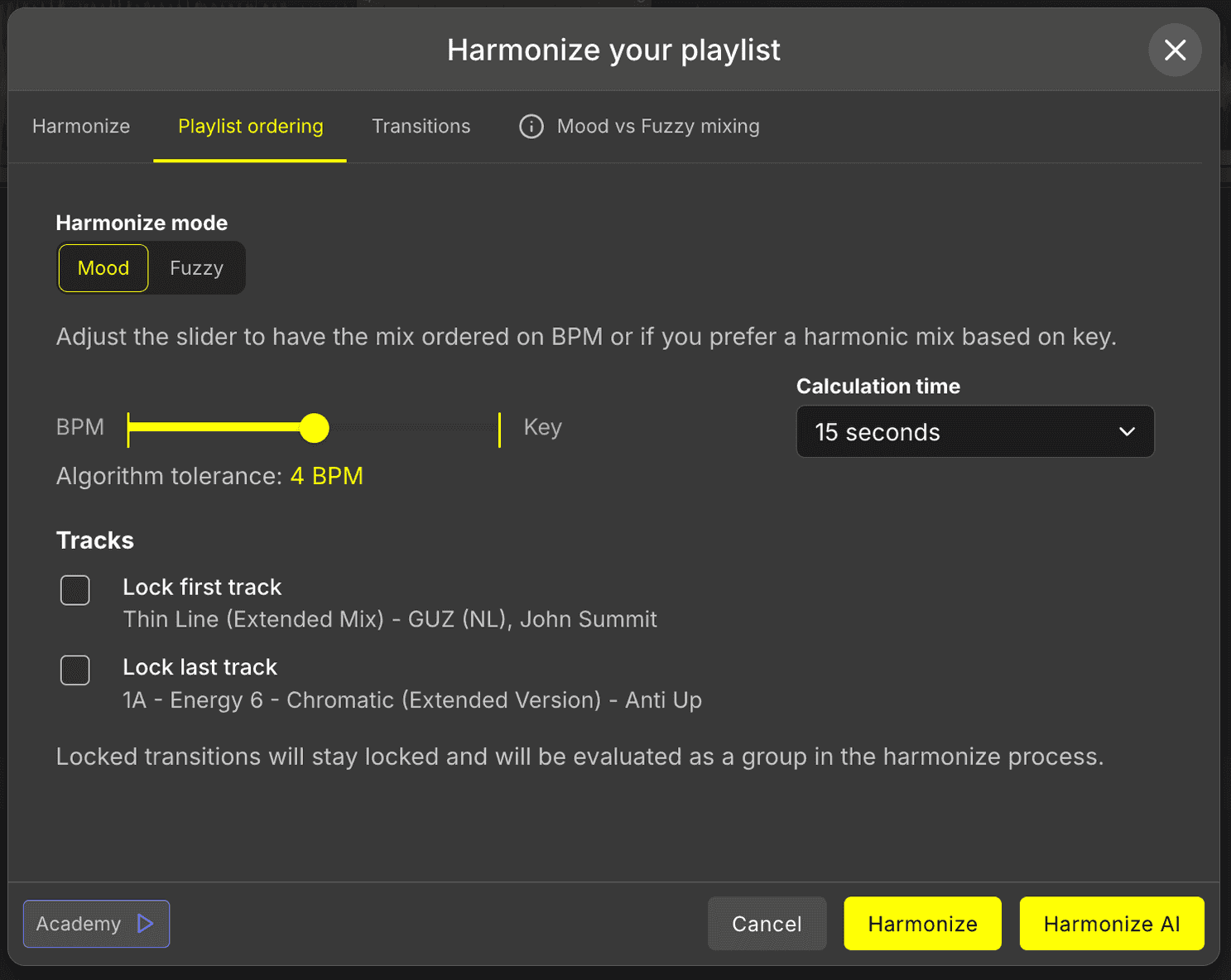 Let Harmonize order your playlist
