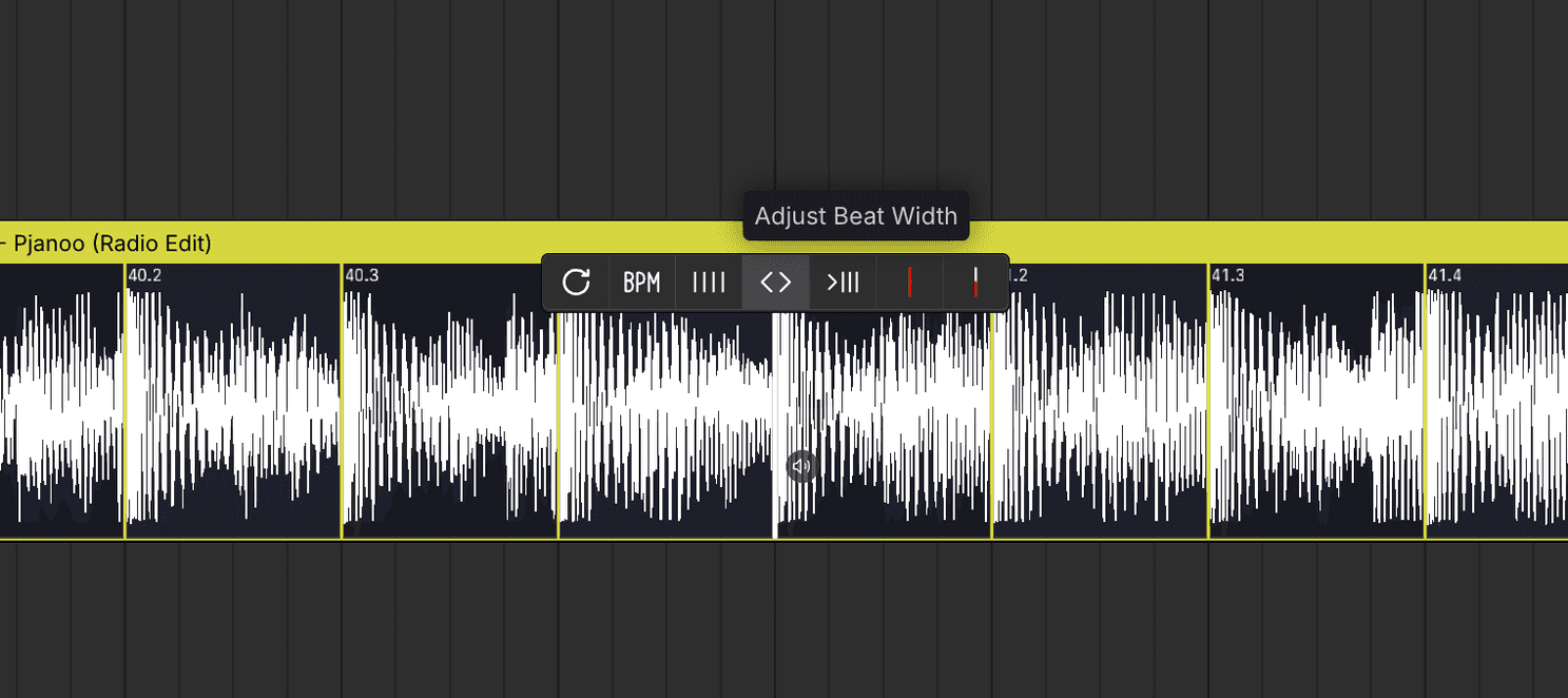 Adjust beatgrid DJ Studio