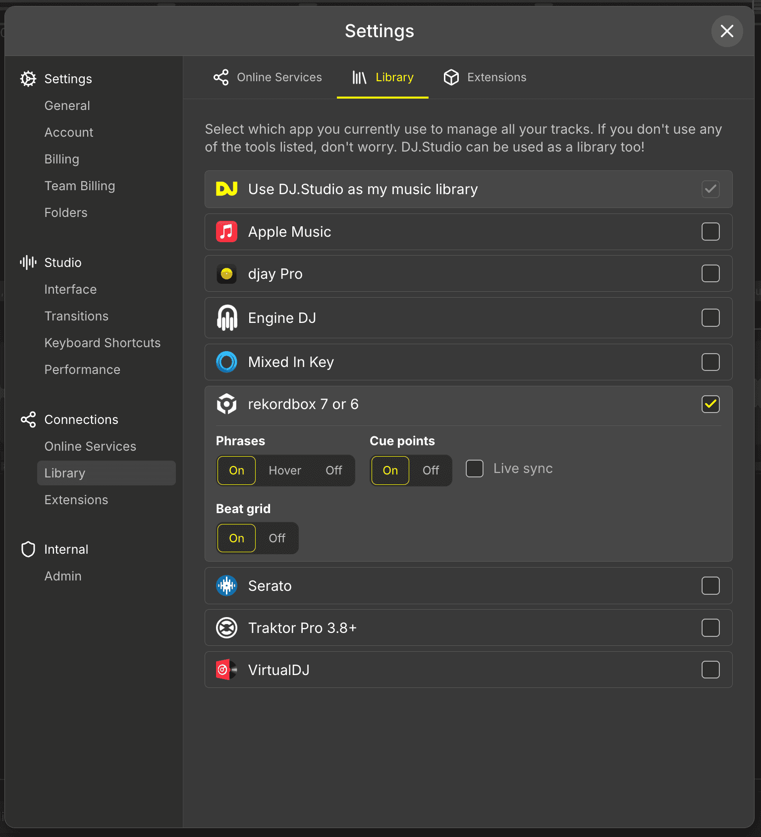 Library connections