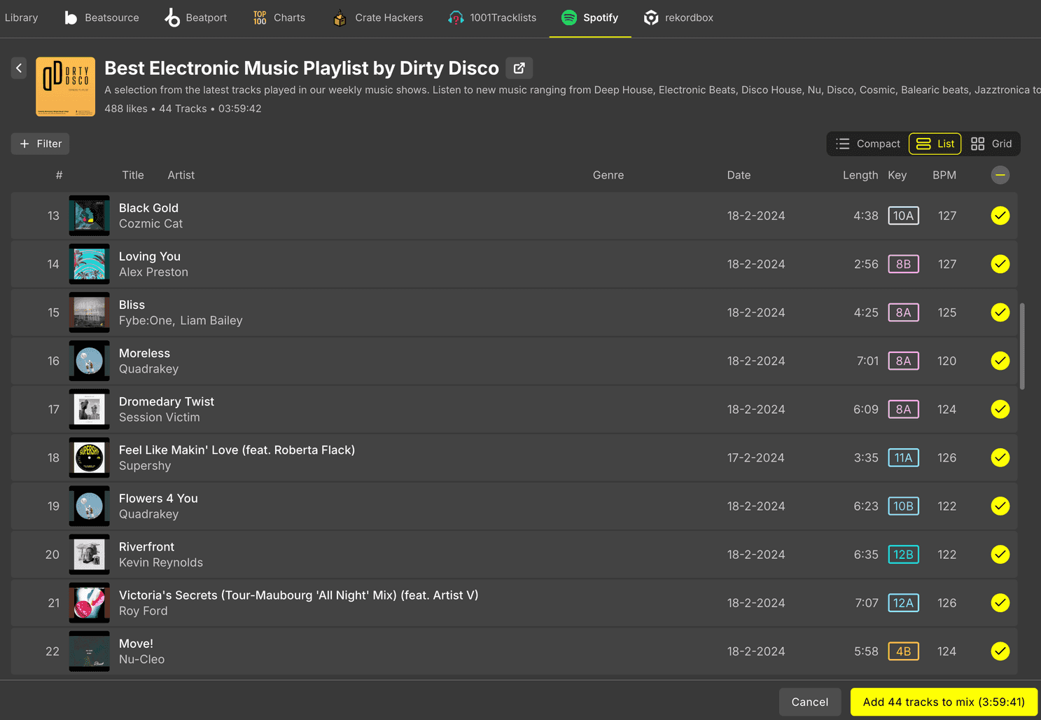 how to mix spotify playlists