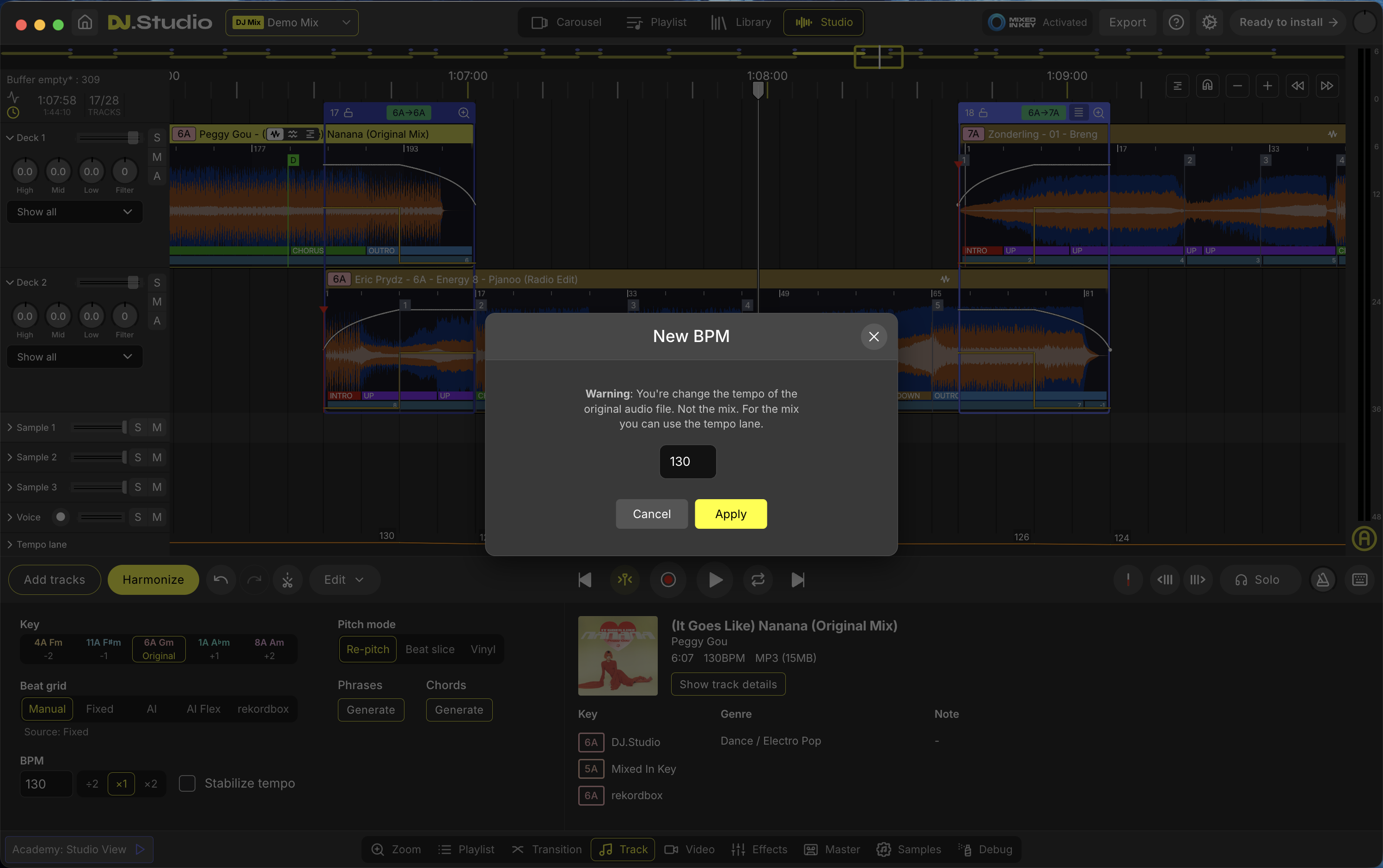 New bpm screen