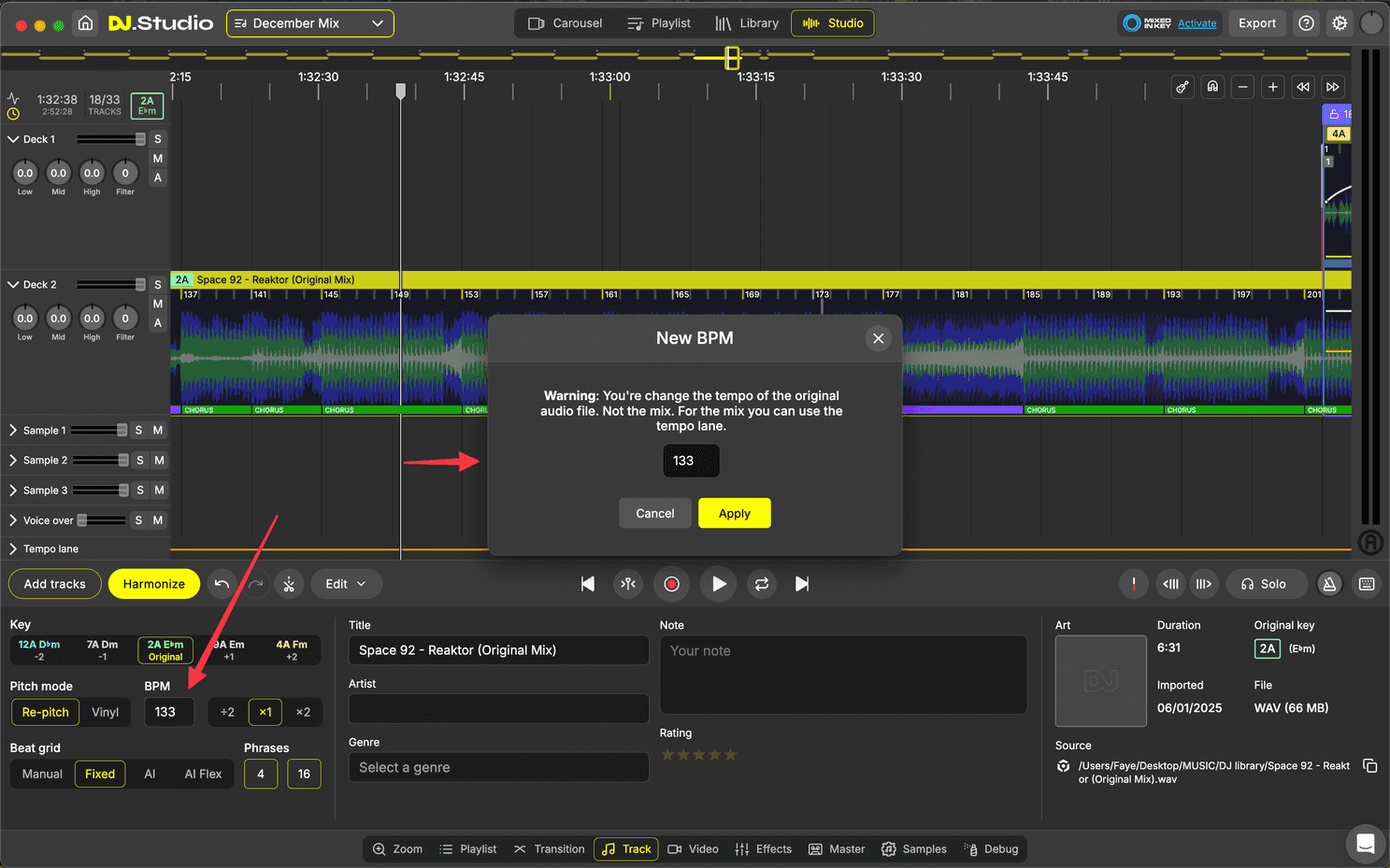 How to influence BPM and fix BPM issues | DJ.Studio