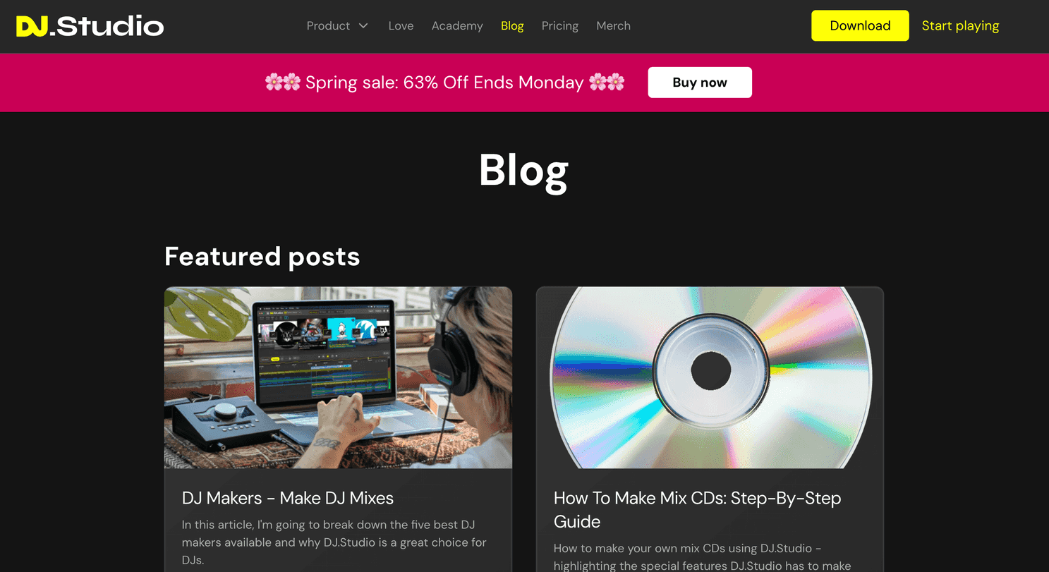 Blog Screenshot
