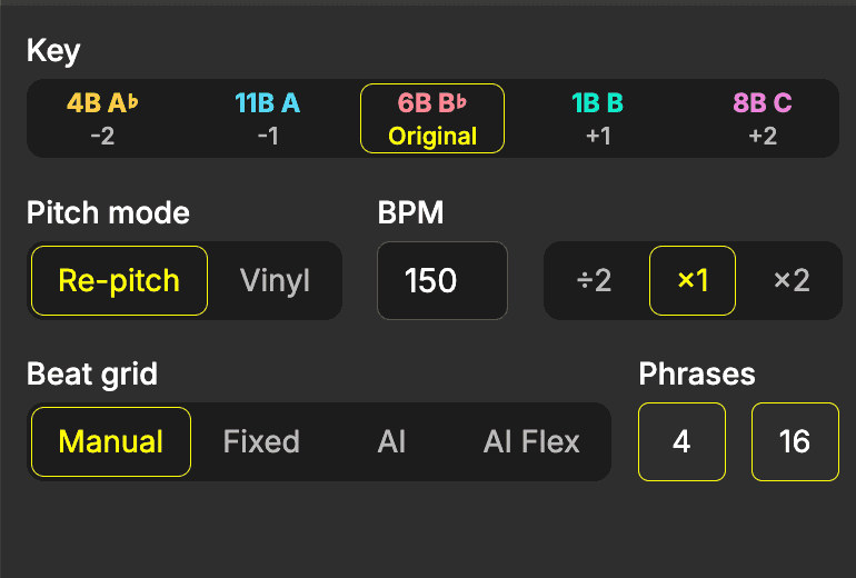 track beat grid