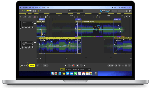 DJ.Studio on laptop