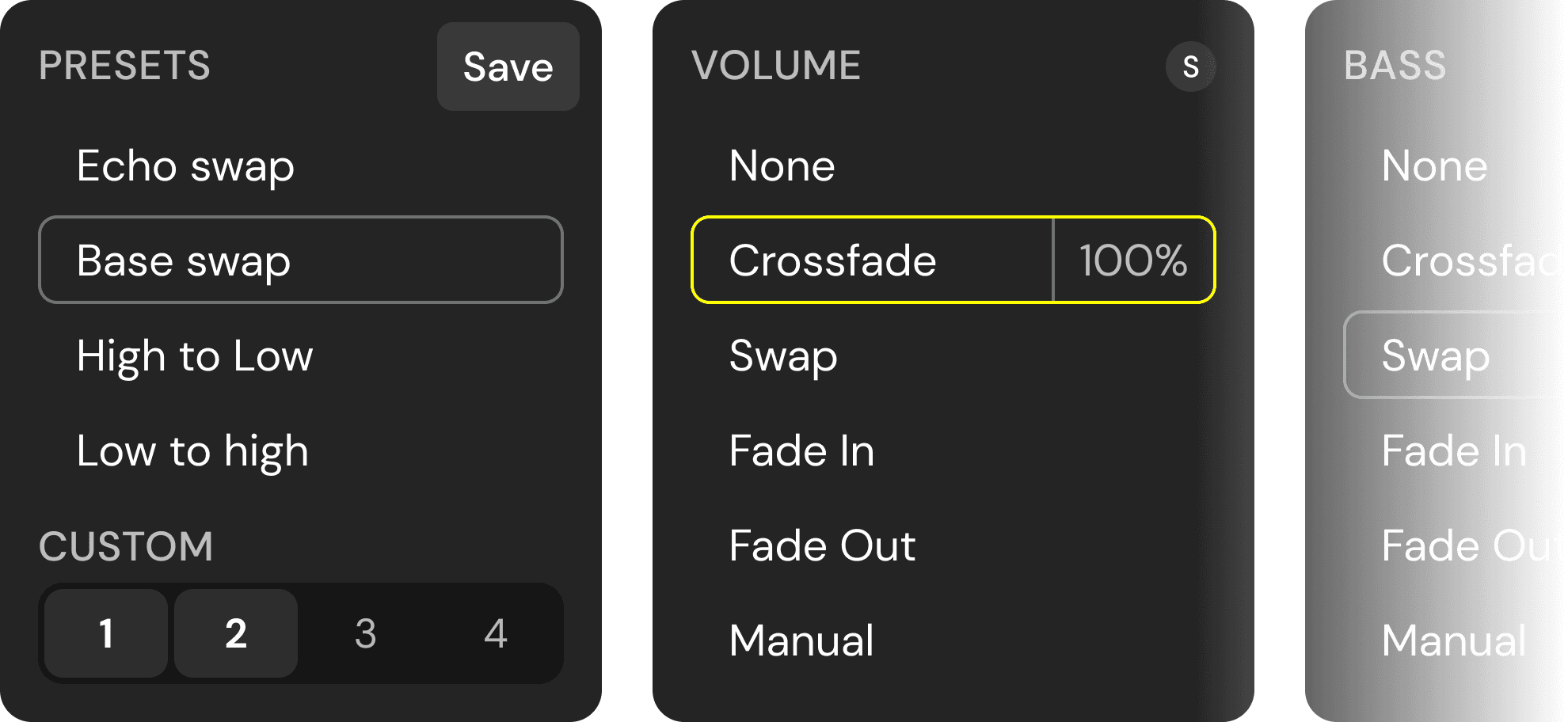 Select Transition Preset