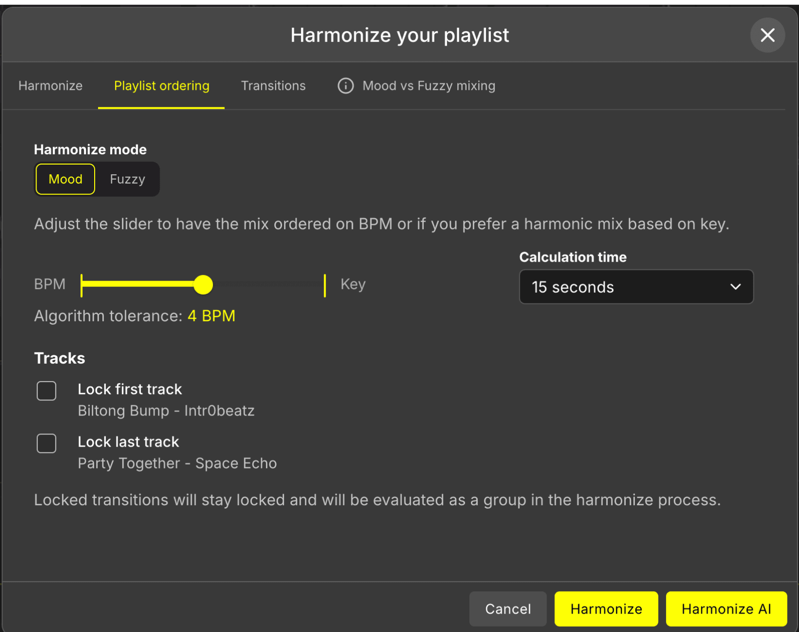 BPM and key matching automation