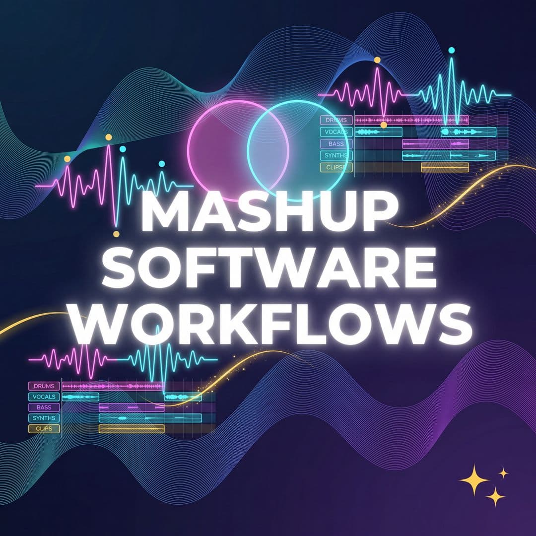 Innovative mashup software workflows for DJs showing stems, timelines, and advanced tools