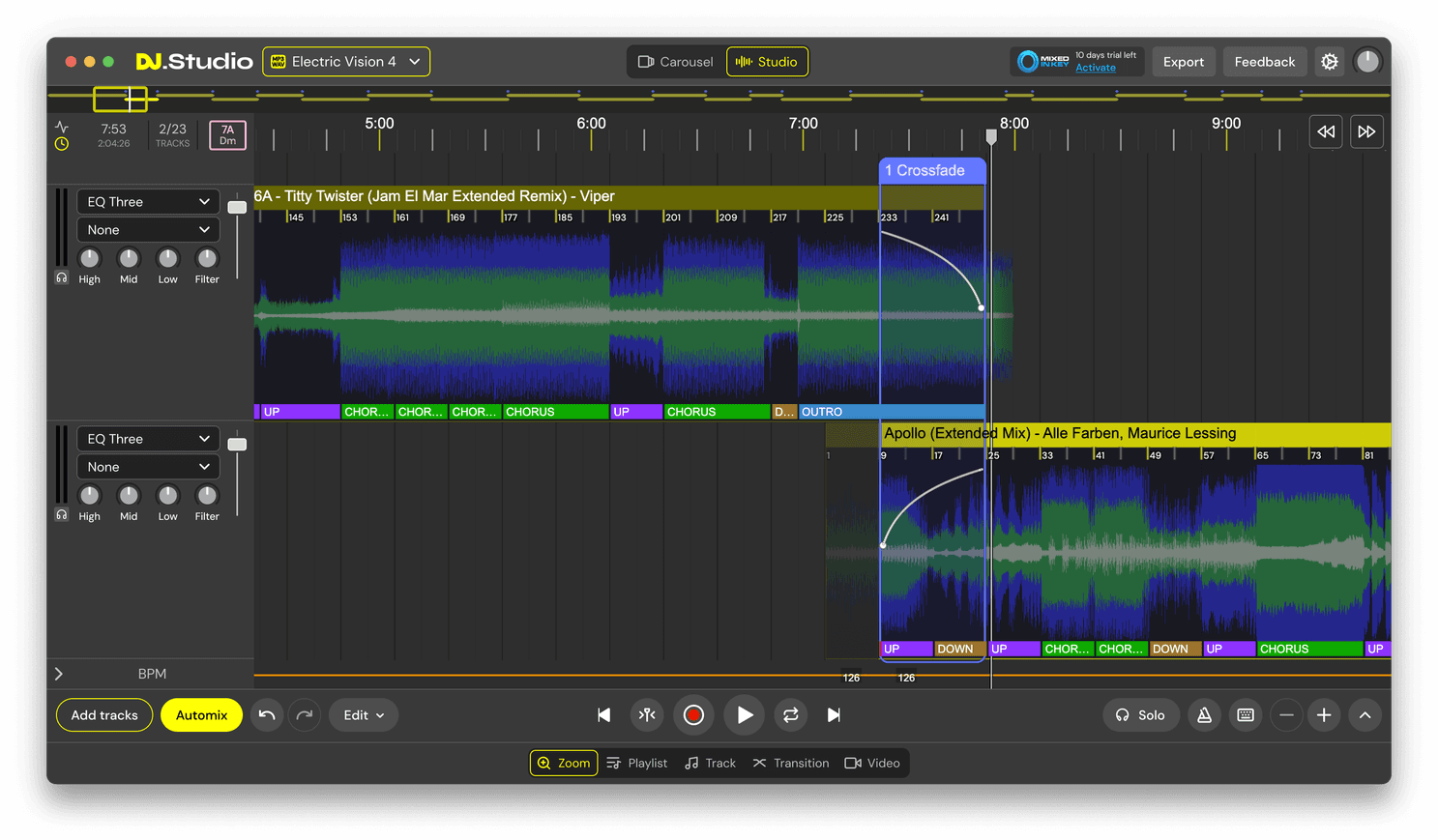 DJ.Studio Timeline Editor