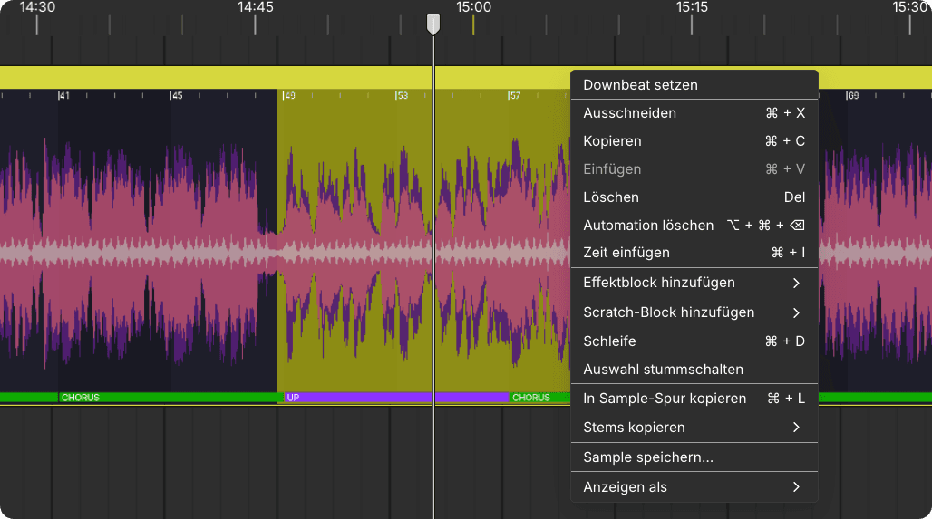Bearbeite deine Tracks