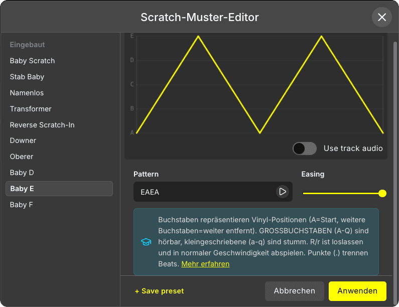 Füge Scratches, Stems und kreative Blends hinzu