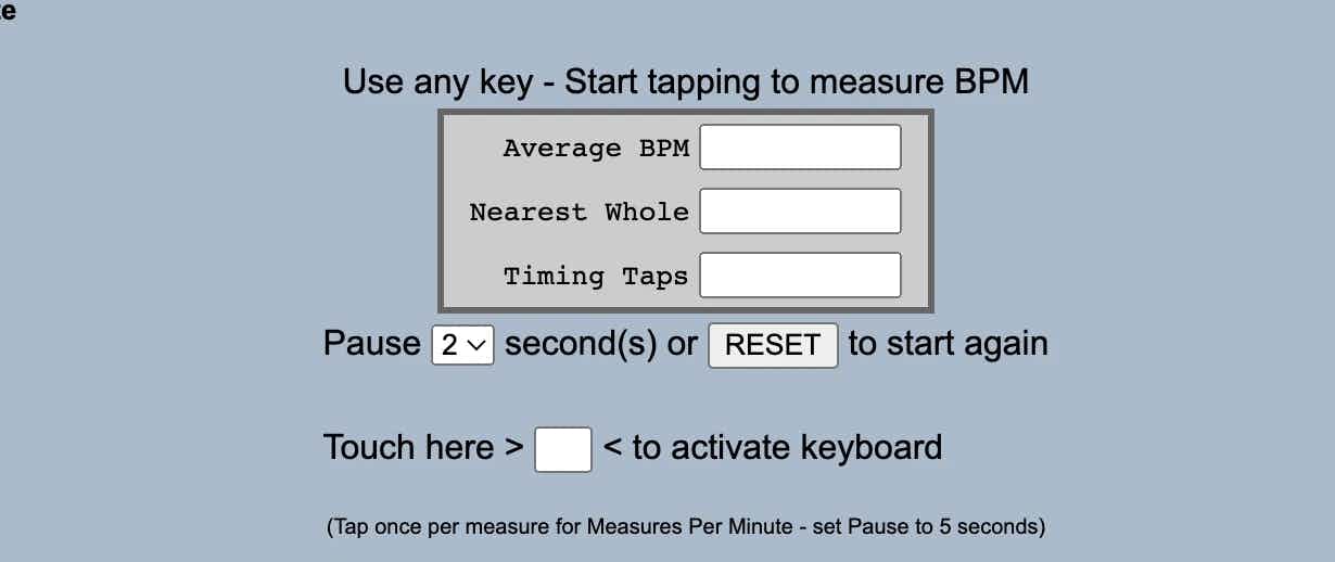 Use BPM tapper to find the BPM