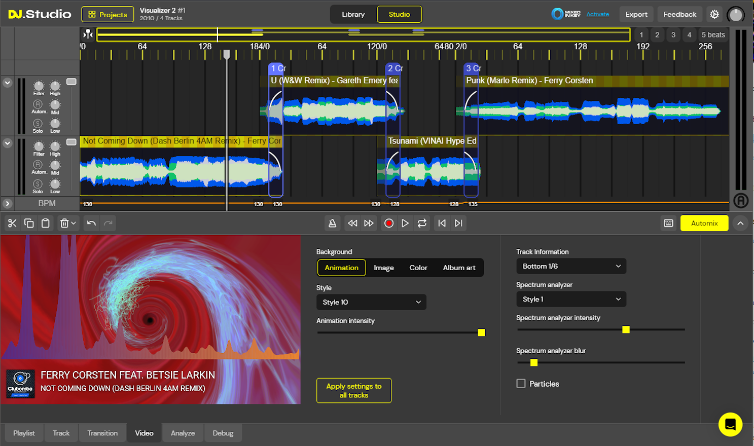 DJ.Studio Visualizer Interface