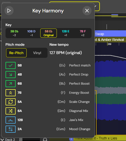 DJ.Studio key harmony tablex