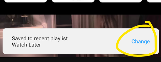 saved youtube mobile playlist