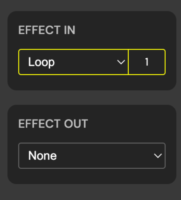 Select loop for in or outgoing track and the length of the loop