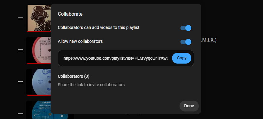 youtube playlist collaboration